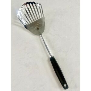 VTG Ekco KITCHAMAJIG‎ Slotted Spoon Strains Whips Mixes Utensil Black Handle USA